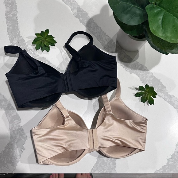 Bali 2 Elegant Black and Cream Women's Bra size 38DD - Picture 2 of 16